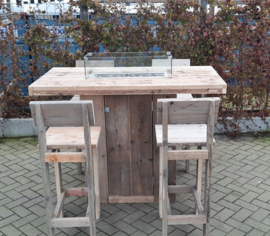 Vuurstatafel set Celebration Medium met rugleuning