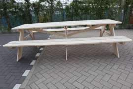 Picknicktafel XL Nieuw steigerhout