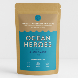 Ocean Heroes - Vegan Omega-3 Algaeoil DHA + EPA - 60 Capsules