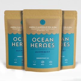 Ocean Heroes - Vegan Omega-3 Algaeoil DHA + EPA - 180 Capsules