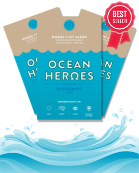 Ocean Heroes - Veganistische Omega-3 Algenolie DHA + EPA - 180 Capsules
