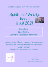 spirituele beurs zondag 11 juli 2021 Capelle ad IJssel