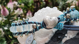 Turquoise  Agaat edelstenen wrap armband