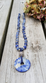 Sodalite donutstone  necklace