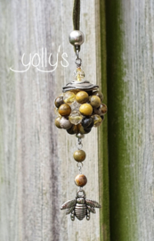 Bumble Bee flowerball necklace