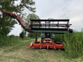 Hemp harvester Bomi Double Cut with Hempcut VI s  tractor configuration