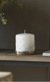 Pillar Candle Padded white 9,5x10