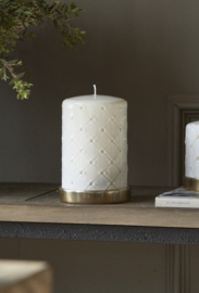 Pillar Candle Padded white 9,5x15