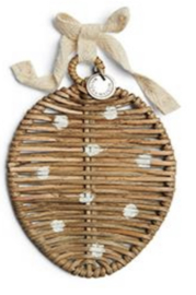 Rustic Rattan Easter Dots Ornament