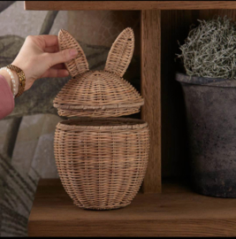 Rustic Rattan easter rabbit basket