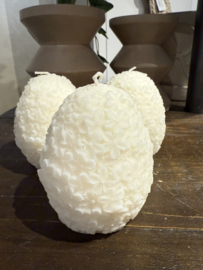 Flower candle crème