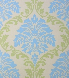 blauw lime barok behang xx01
