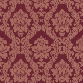 Rood klassiek behang textielprint 085845