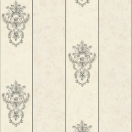 Grijs beige metalic behang 34371-1