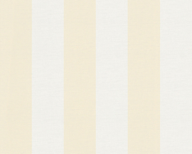 geel wit strepen behang 3140-79