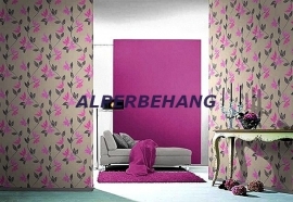 bloemen behang roze wit groen xx38