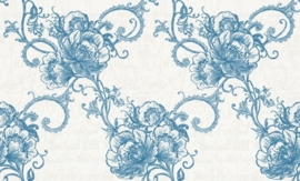 947765 La romantica blauw wit behang