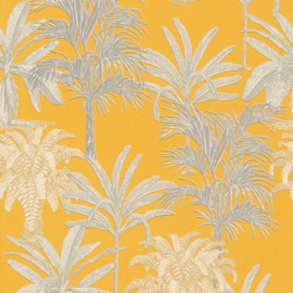 Behang palm geel 37983-3