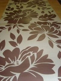 bruin behang bloemen wit bruin xx832