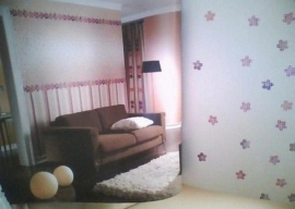 roze paars klein lief bloemen behang xx950