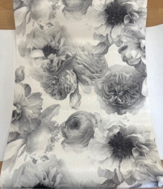 Bloemen behang Hortensia met glitter 3D look