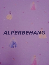 Disney kinder behang paars met prinses x5142