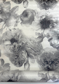 Bloemen behang Hortensia met glitter 3D look