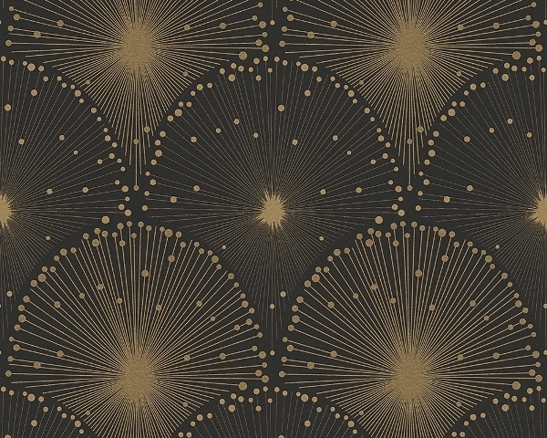 Retro behang zwart goud as creation 30553-1