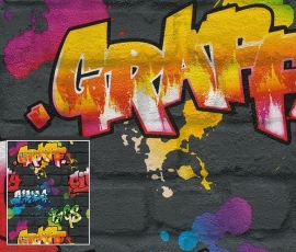 Rasch Kids Club 237801 Graffiti behang