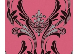 Patroonbehang A.S. Création Structuurbehang Atlanta Metallic, rose, Zwart 957032