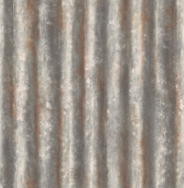 Dutch Reclaimed behang FD22333 Corrugated Metal Rust