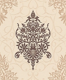 barok behang vlies bruin creme 121