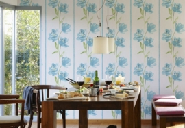 Patroonbehang Esprit Home Behang Flashing Up Blauw, Wit 331410