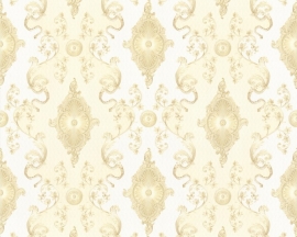 klassiek goud wit vinyl behang hermitage 21v
