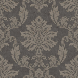BAROK BEHANG PERSIAN DAMASK ANTRACIET GOUD