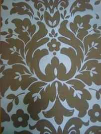 barok behang vinyl bruin creme 99 ,,