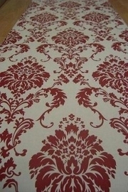 rood creme barok trendy behang 