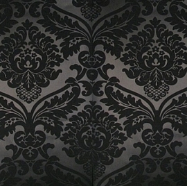 barok behang vinyl zwart 12 ,,