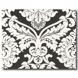 5292-75 zwart wit barok vinyl 3d behang ,,