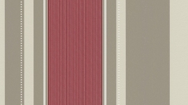 creme rood glitter strepen behang Erismann 9728-06