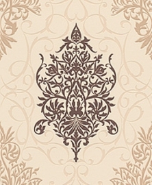 bruin creme barok rasch behang 10