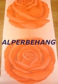 zalm rozenkoppen vlies behang xx9
