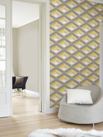 Grandeco Geo 70's behang A16001