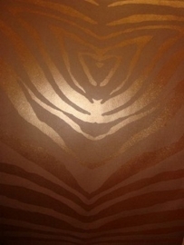 goud bruin zebraprint dierenprint behang xx947