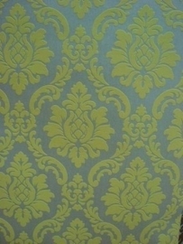 lime groen zilver vinyl behang 