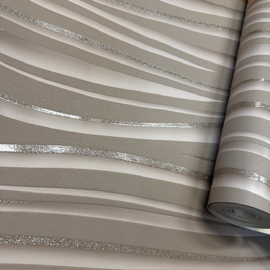 Ugepa E81408 Vinyl Behang – Beige Glitter | Modern