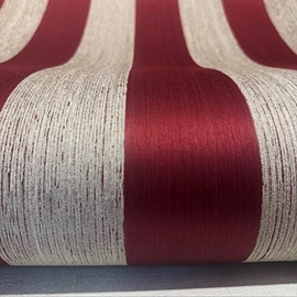 Rasch 085005 Vliesbehang – Rood Linnen Streep | Klassiek