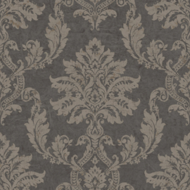 BAROK BEHANG PERSIAN DAMASK ANTRACIET GOUD