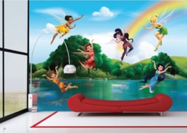 AG Design Fotobehang Disney Fairies with Rainbow FTD2222