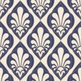 blauw goud barok behang glitter 240139